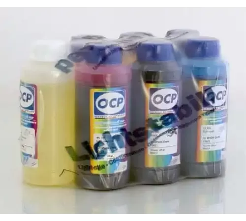 Чернила для Epson (OCP) комплектами, Комплект чернил OCP для Epson R200 x7 (BK 73, C 76, CL 77, M 72, ML 73, Y 61, RSL) с промывочной жид