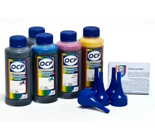 Чернила для Epson (OCP) комплектами, Комплект чернил OCP для Epson XP600 (BKP 115, BK/C/M/Y 140) повышенной светостойкости x5
