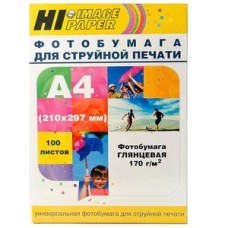 Фотобумага глянцевая односторонняя Hi-Image Paper, A4, 170 г/м2, 100 л.